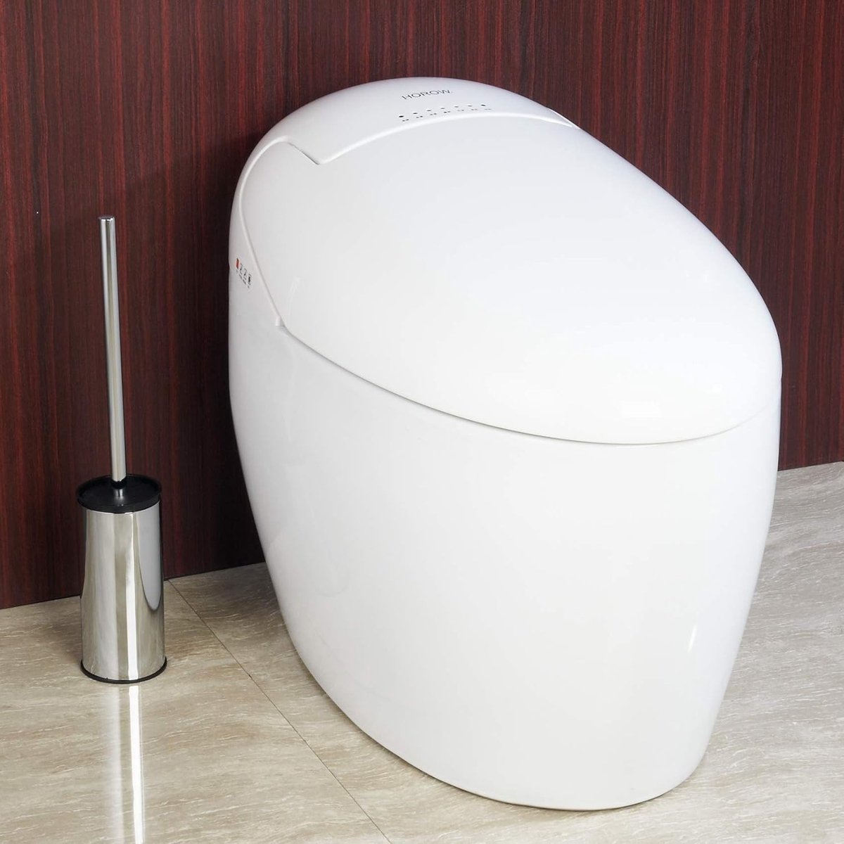 Vervanging voor wegwerp-toiletborstel - Chroom - 8 x 8 x 18 cm - Roestvrijstalen Toiletborstelhouder met Borstel - Voor Badkamer