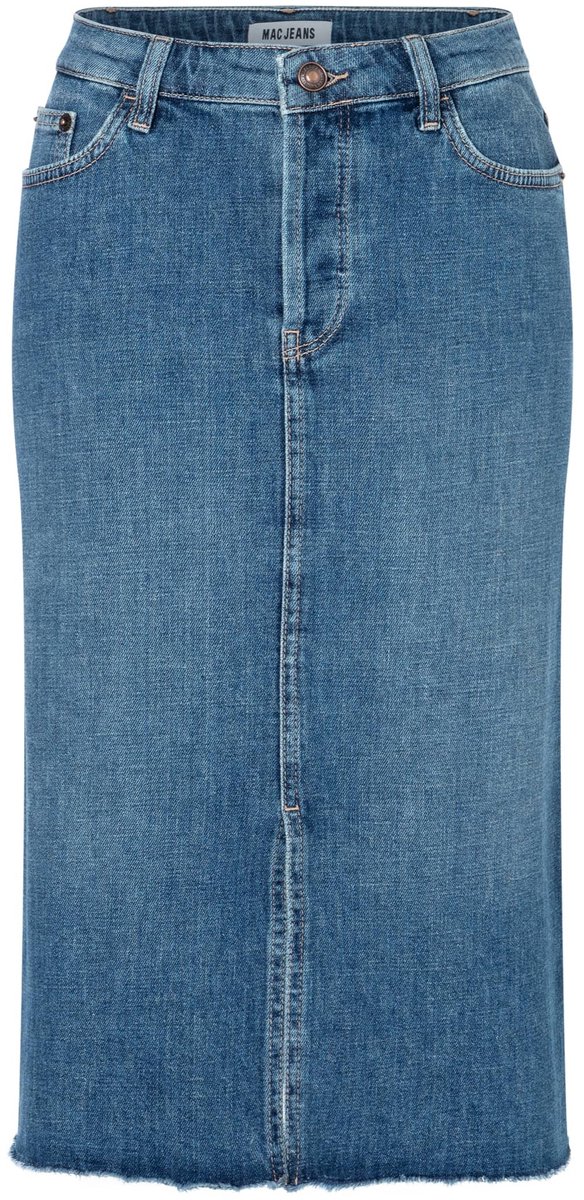 MAC - blauwe Midi skirt rok - maat S