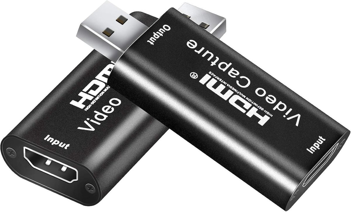 Capture card 4k - Zwart - HDMI naar USB 2.0 - Video en Audio Capture Kaart - Voor Live Streaming en Opname