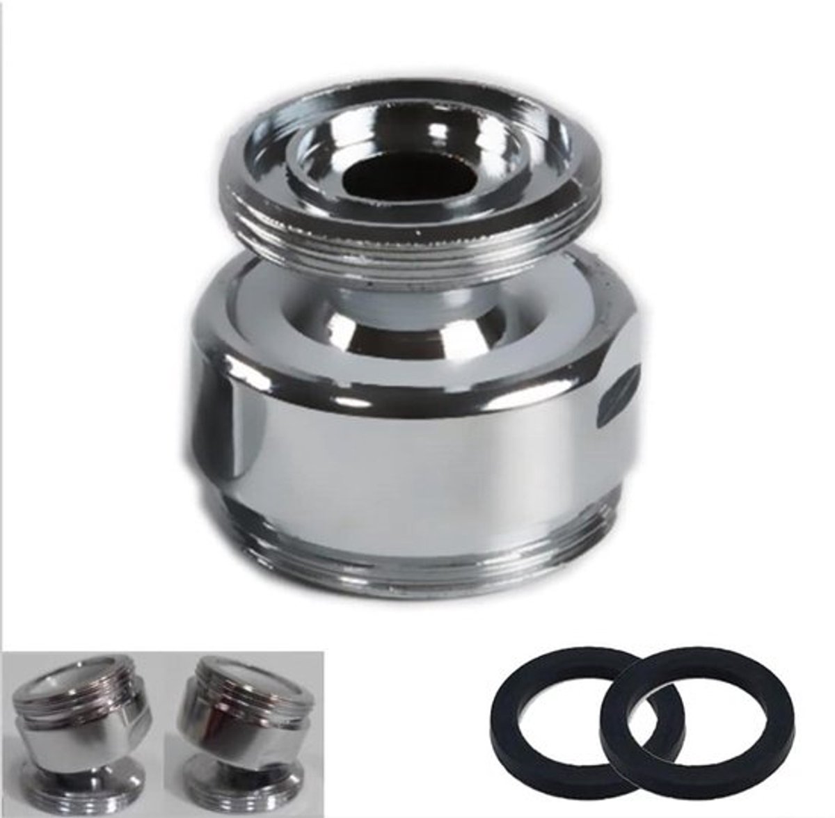 Kraan Adapter 360 graden draaibaar, messing, G1/2 naar 22mm, waterzuiveraar tap beluchter.