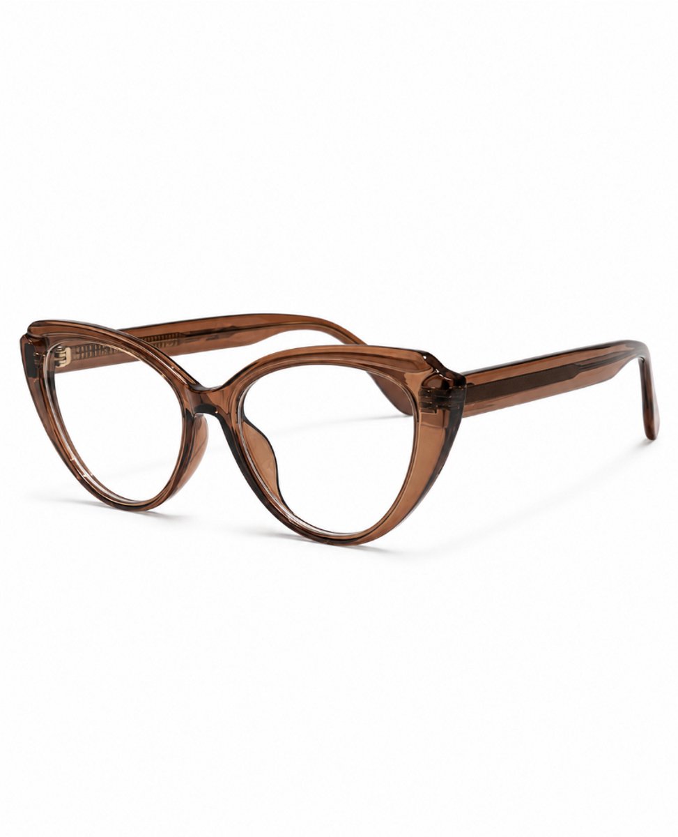 computerbril.shop® Beeldschermbril | WANDA | Bruin | Blue Filter Glasses | Anti Blauw Licht Bril Zonder Sterkte 0.00