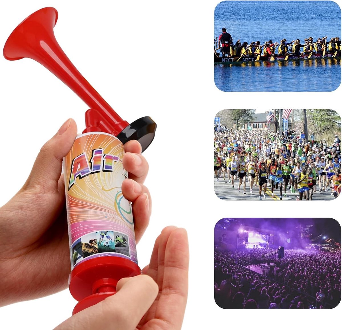 Luchthoorn - Mini Handhoorn - 5 Stuks - Metalen Handheld Fanfare Trompet - Voor Sport en Veiligheid