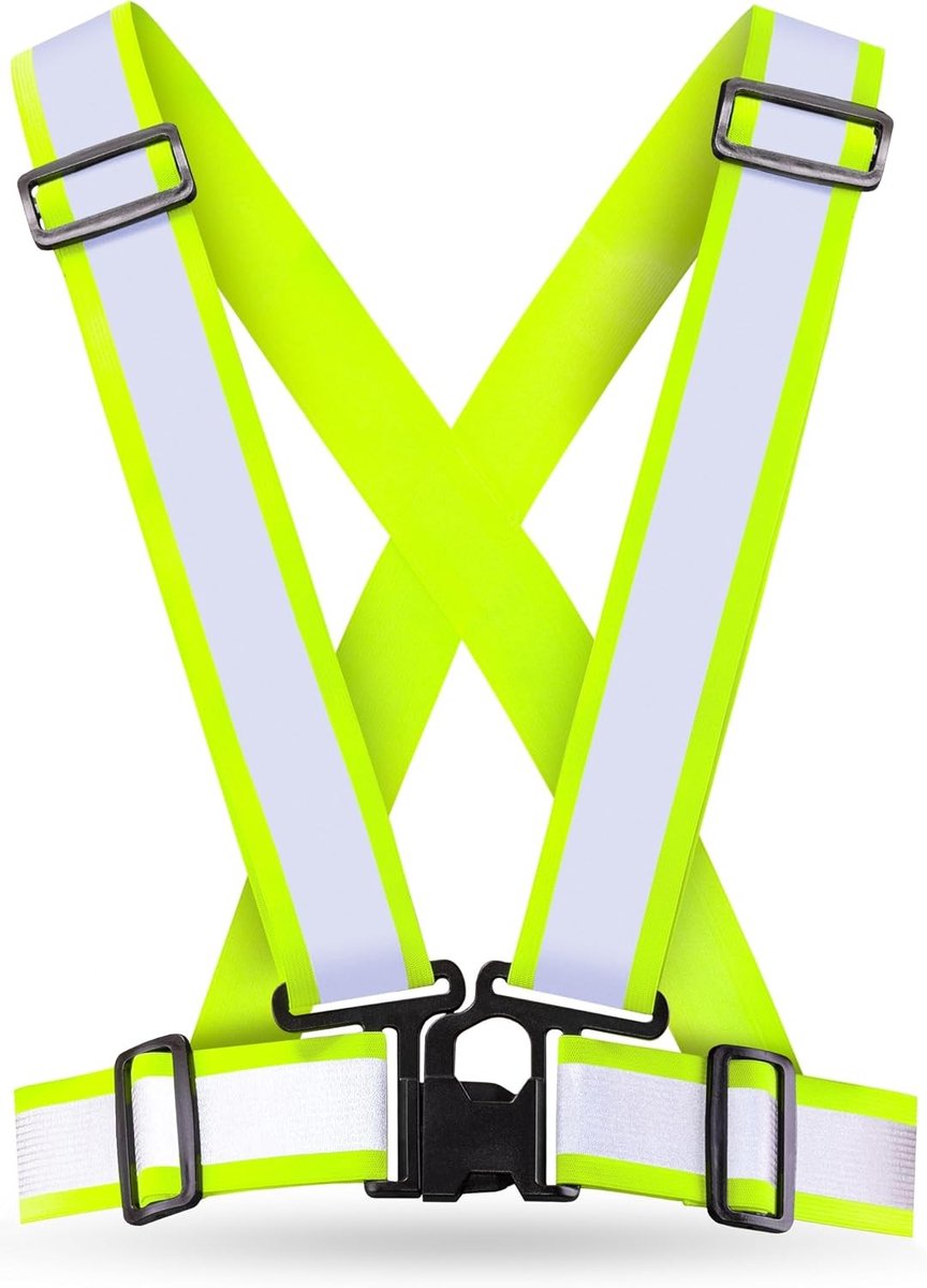 Loopvest - Geel - Einheitsgröße - Reflecterend Elastisch Polyester - Voor Hardlopers en Fietsers
