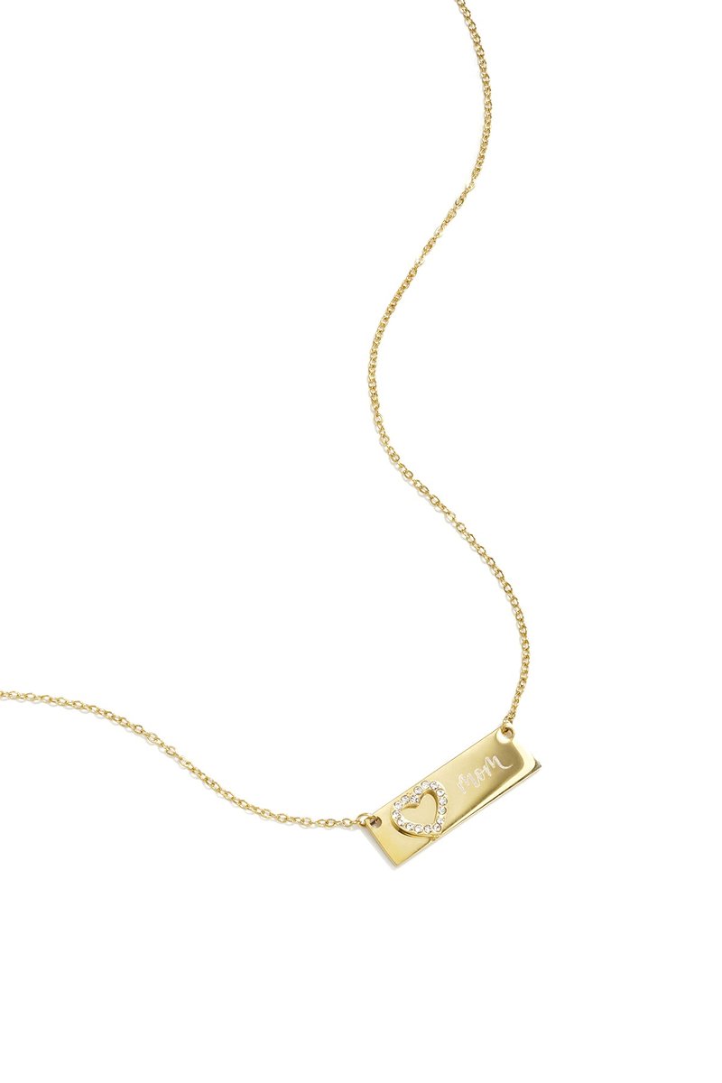 Lola - Hartjes Ketting - Stainless Steel - - Zilver