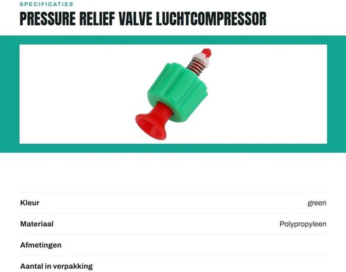 Drukontlastingsventiel - Geschikt voor 3L/5L/8L Rugzak Sproeier - PP-Materiaal - Duurzaam - Veilig - Eenvoudig te Installeren - Drukventiel