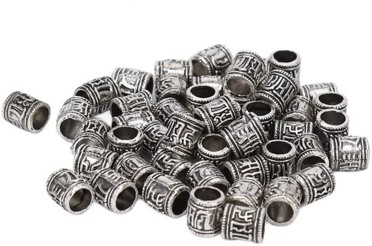 Haarkralen 50 Stuks - Vintage Legering - Draagbaar - Lichtgewicht - Voor Vlechten - Geschikt voor Mannen/Vrouwen - Stijlvolle Accessoires - Haaraccessoires