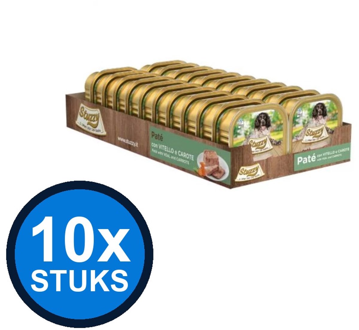 22x Stuzzy - Hond Paté Kalf - Hondenvoer Natvoer - 150g