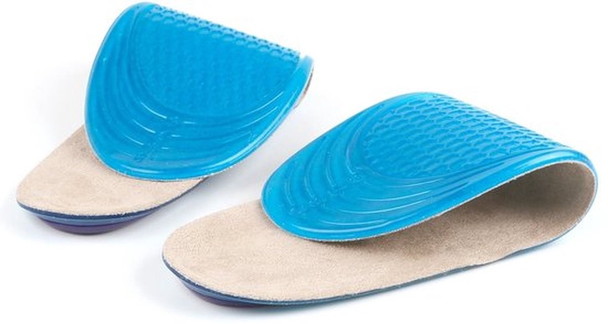 Gel Inlegzolen Medium - Comfort - Schokabsorptie - Ondersteuning - Boogondersteuning - Geschikt voor maten 34-42 - Voetbed
