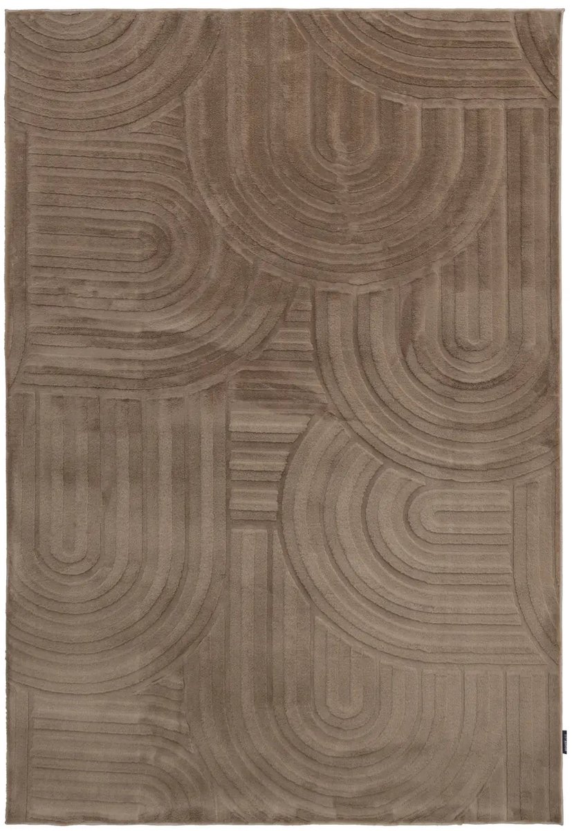 Dutch XXL Japandi Vloerkleed | Tapijt | Cosmic | Bogen | Taupe | 160x230 cm