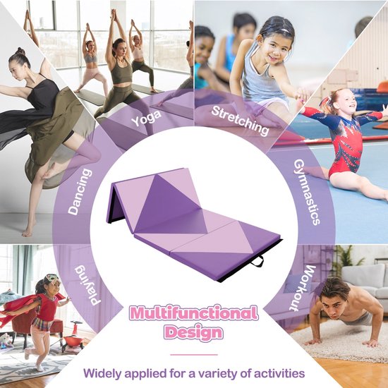 SureDeal® - Yogamatt - Opvouwbare Zachte Gymmat - 240x117x5 cm - zoals de afbeeldingen tonen van suredeal — afbeelding 5
