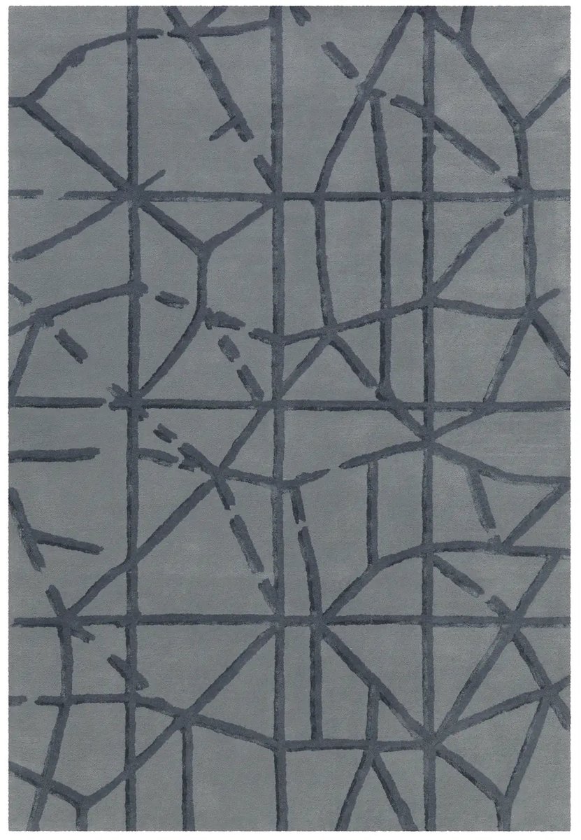 Dutch XXL Wollen Vloerkleed | Tapijt | Satin | Lijnen | Grijs | 120x180 cm