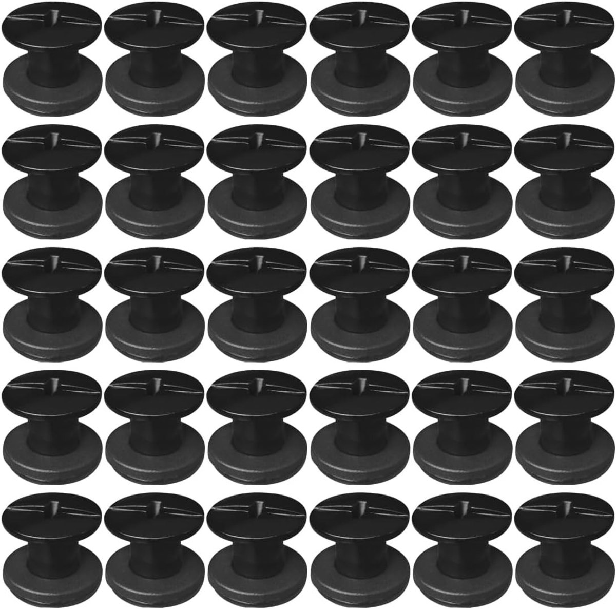 30 Stuks Chicago Screws voor Leer, Boekbinding en DIY Projecten - M5*5mm Rivets en Knopschroeven voor Handgemaakte Boeken, Tassen en Hondenhalsbanden