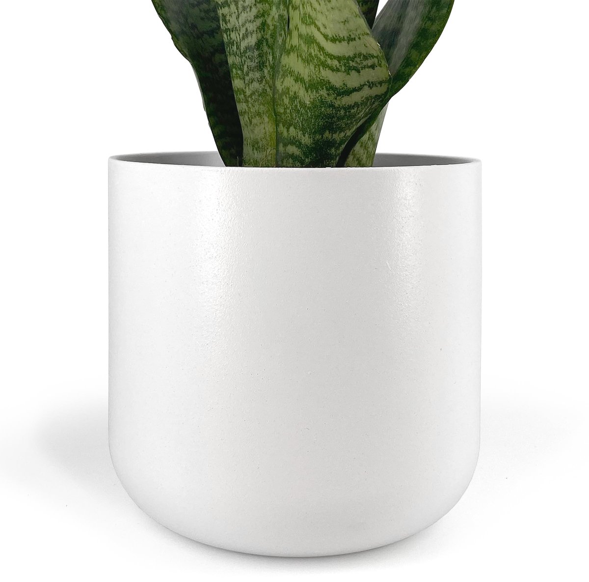 Terracotta Plant Pot - Matt Wit - Diameter 14 cm