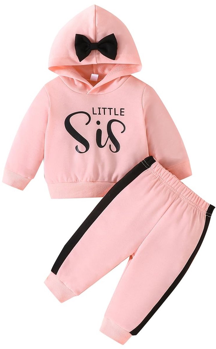 Sweatshirt en Broek Set voor Meisjes - Lange Mouwen - Roze