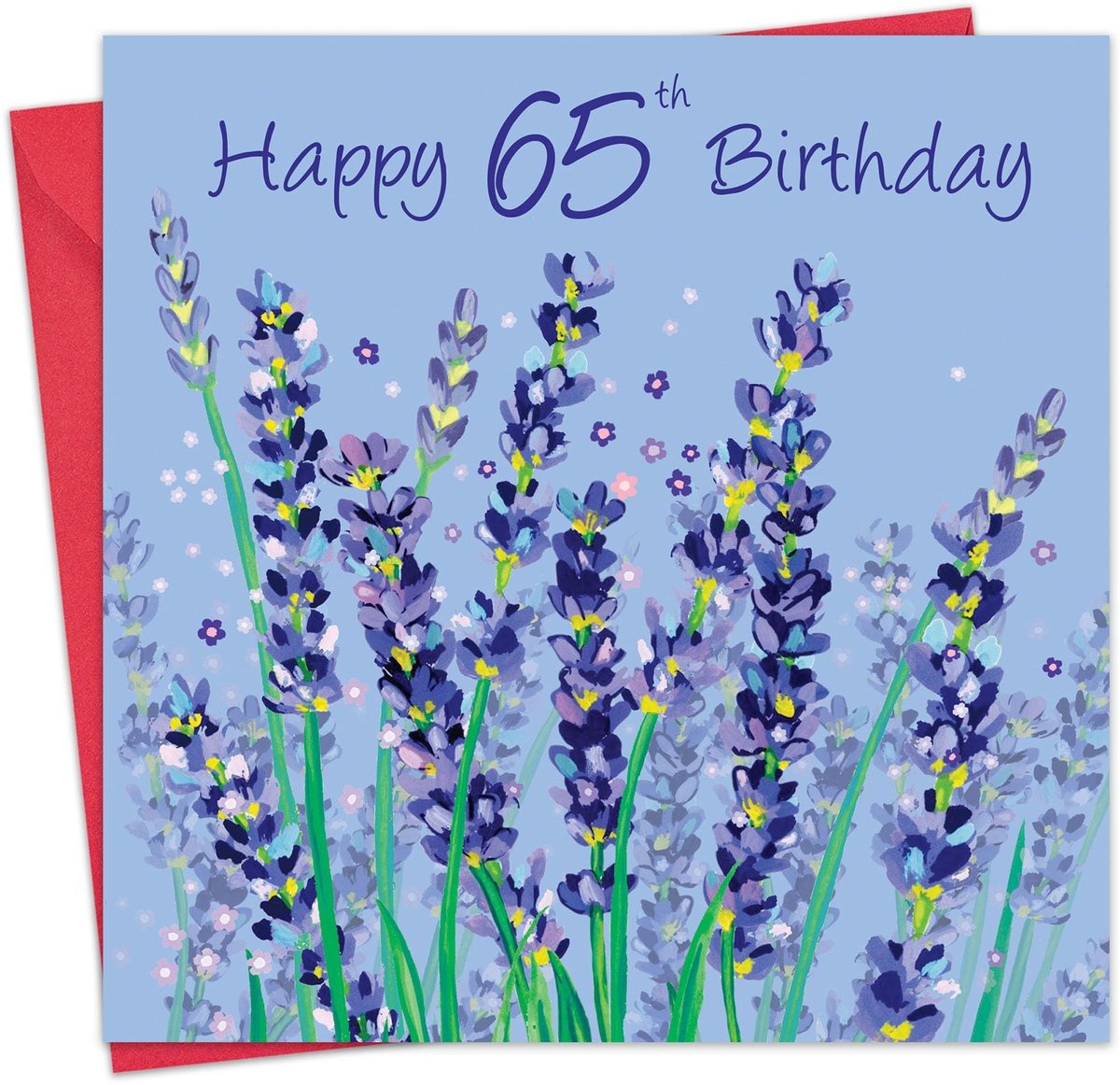 Verjaardagskaart 65 jaar vrouw - Lavendel bloemen