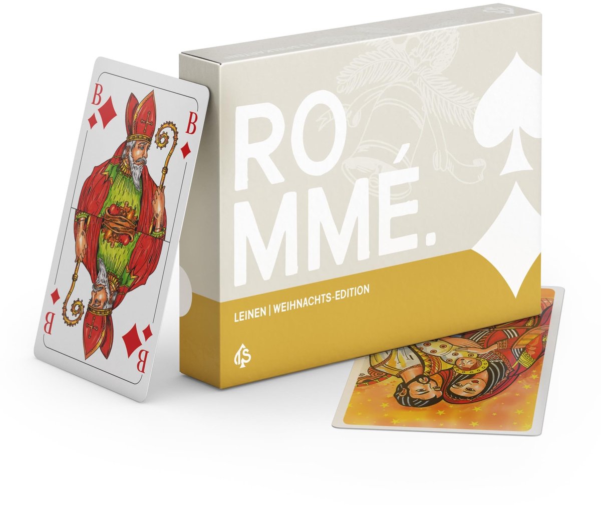 Rommé Speelkaarten - Handgetekende Kerstkaarten - 2 x 52 kaarten