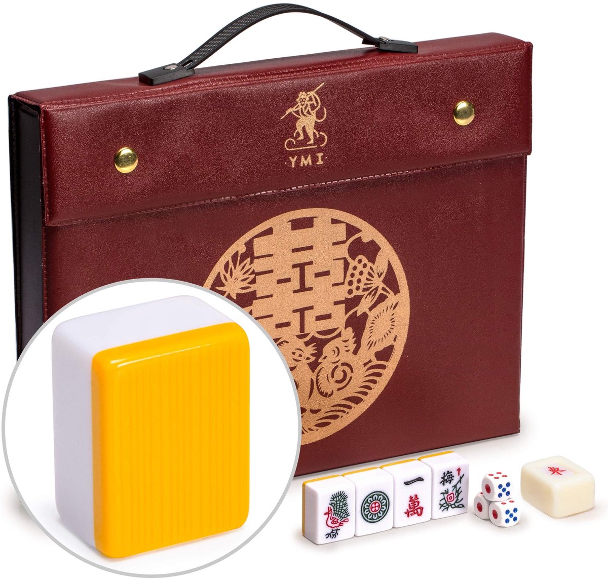 Chinese Mahjong Set - 146 Stenen, Double Happiness