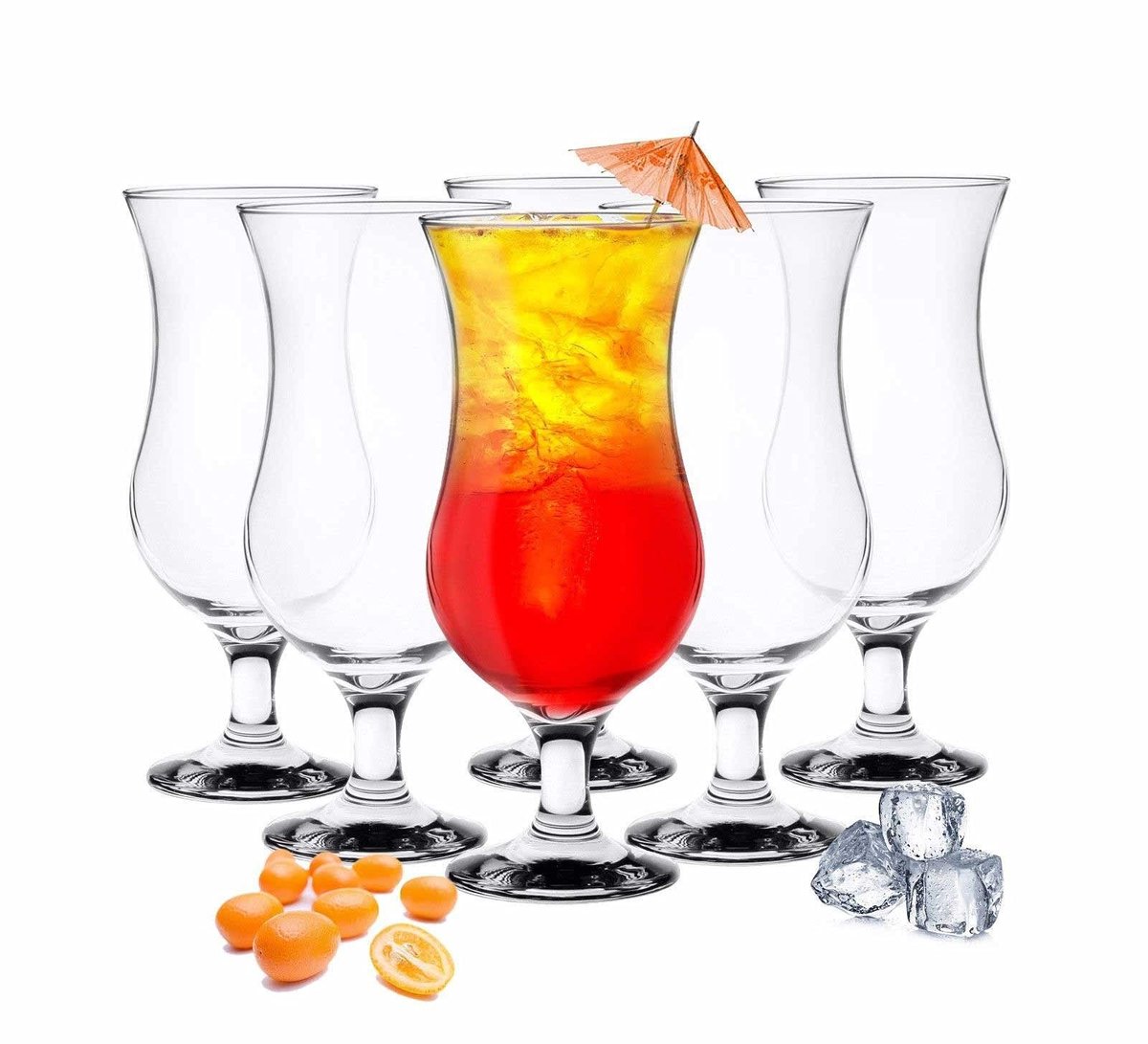 Cocktailglazen Set van 6 - 480 ml - Transparant