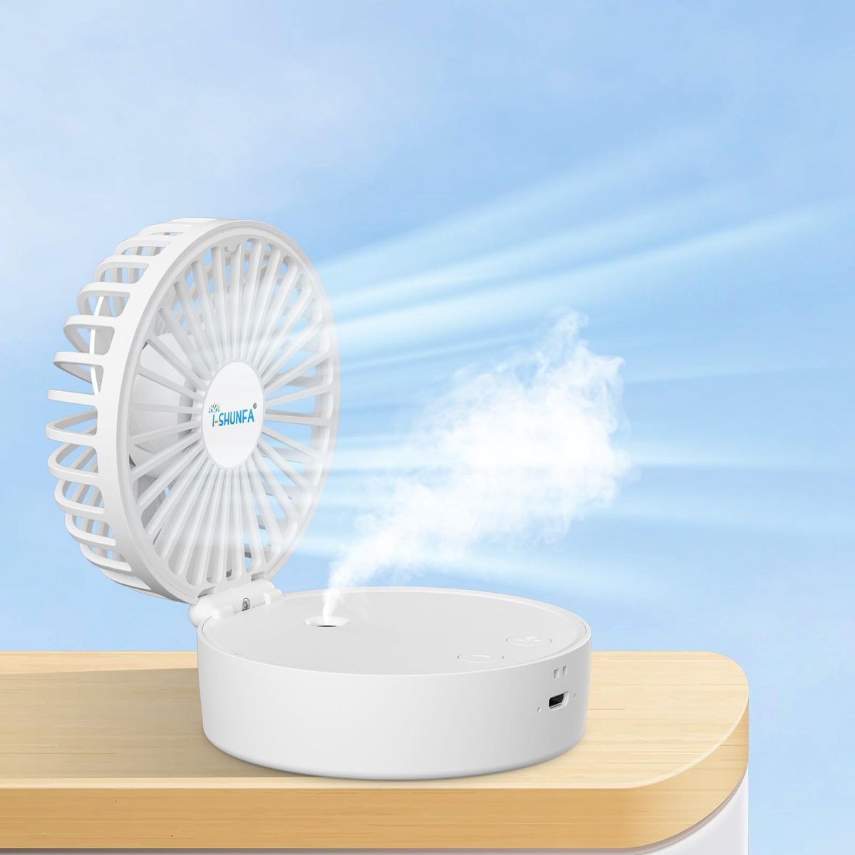 Mini Hand Fan met Koelende Mist - Draagbaar en Vouwbaar