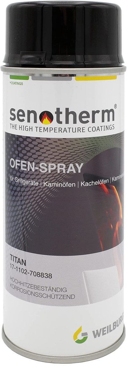 Ovenlak Spray 400 ml - Titanium Grijs - Hittebestendig voor Kachel en Grill