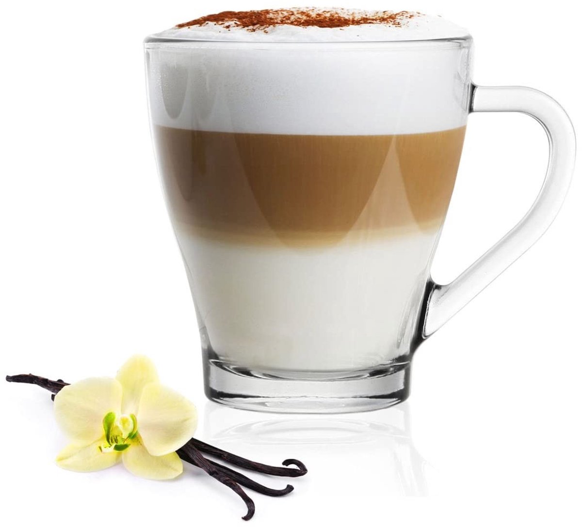 Set van 6 Koffieglazen met Handvat - 250 ml