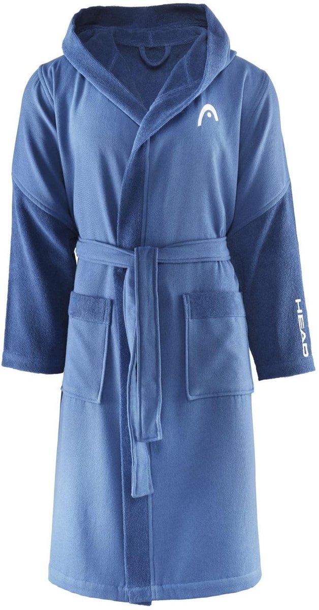Badjas voor mannen en vrouwen met capuchon - Ocean Navy