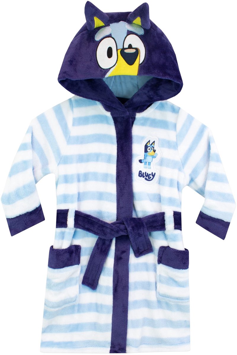 Badjas voor Jongens - Zacht Polyester met Kap - Blauw