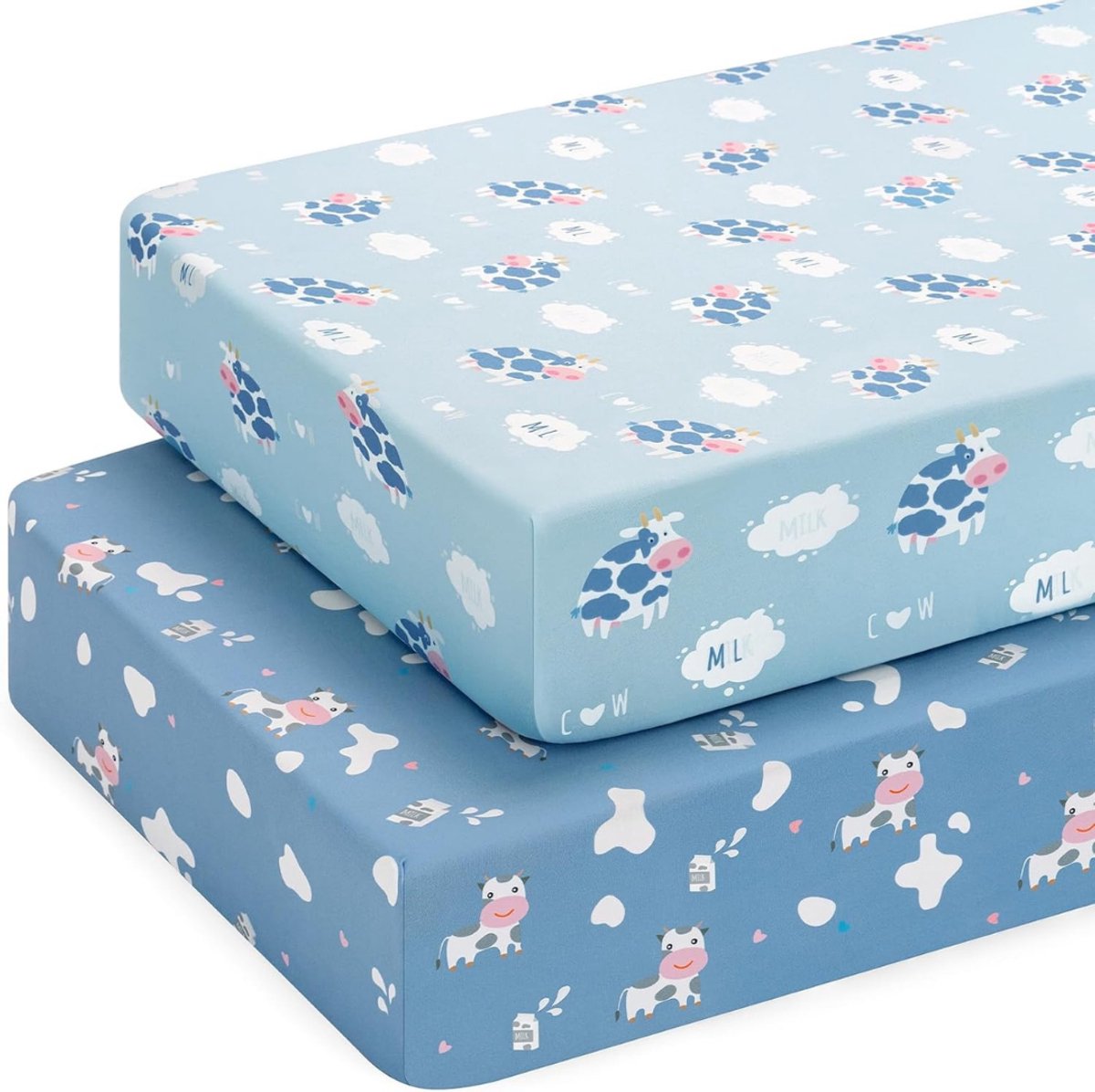 DailySupplies® Matrasbeschermer 70x140 - Hoeslaken - Dekbedovertrek - Extra Zacht - Koeienprint