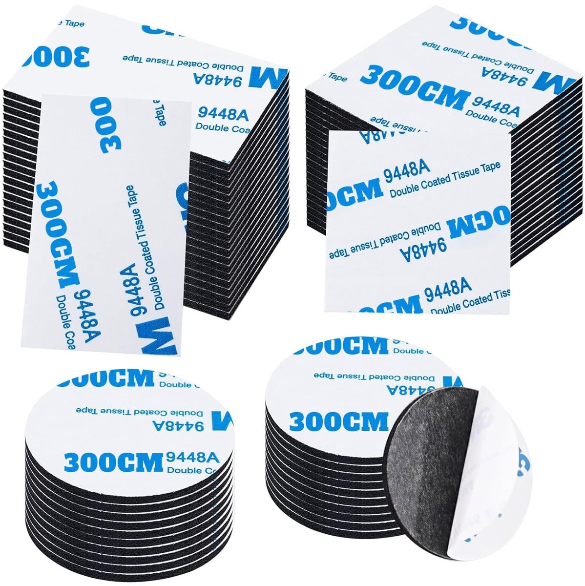 Dubbelzijdige Lijmpads, 60 Stuks, Extra Sterke Waterproof Tape, Rond 20 x 20 cm, Ideaal voor Klussen en Creatieve Projecten