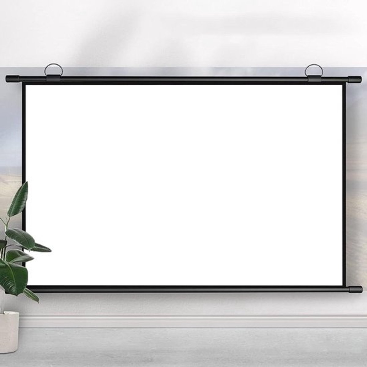 Projectiescherm Opvouwbaar - Filmscherm Beamer - Thuisbioscoop Creëren - Kreukvrij Anti-Glare - 60 inch 4:3 - Wit