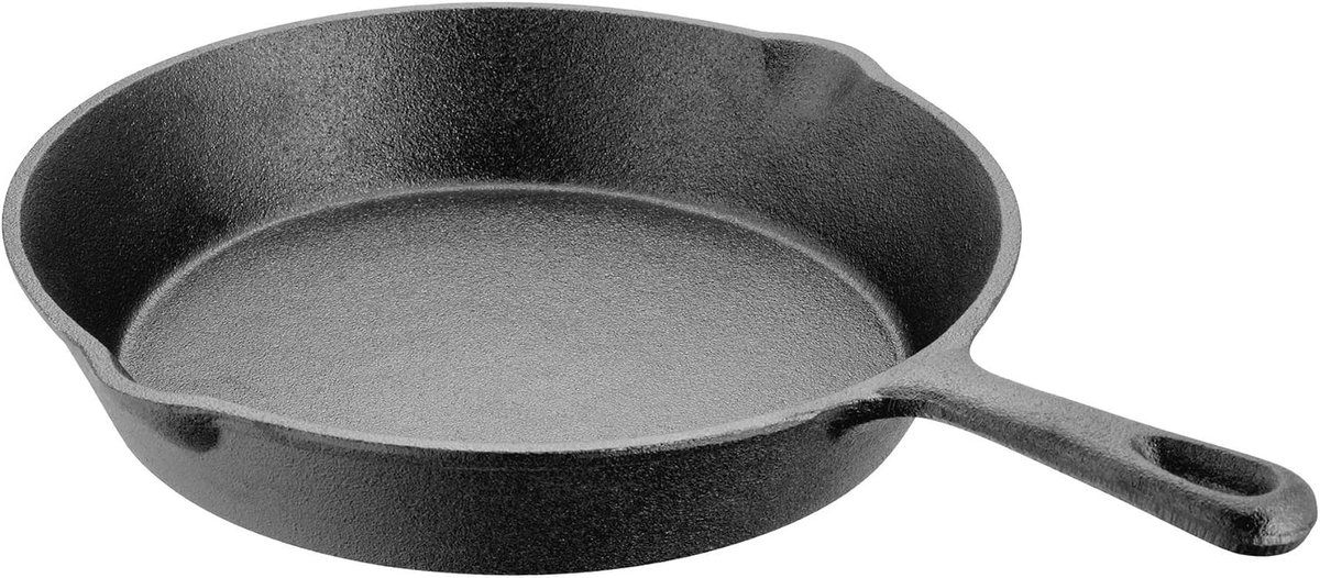 Warmara Braadpan Gietijzer - Gietijzeren Braadpan - Dutch Oven - Zwart - 6cm x 27cm x 37cm