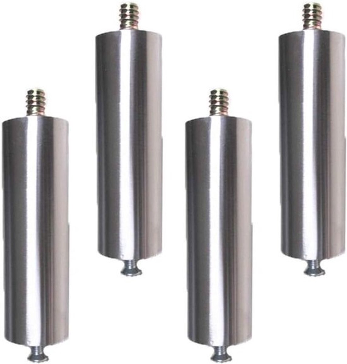 Tafelpoten - Meubelpoten Verhogers - Meubels Verhogen - In Hoogte Verstelbaar - 16 cm - Zilver