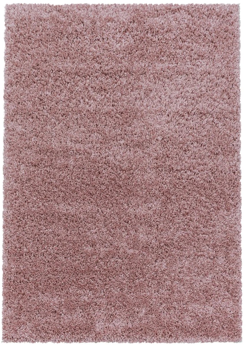 Dutch XXL Hoogpolig Vloerkleed | Tapijt | Shaggy | Sydney | Uni | Rosé | 80x150 cm