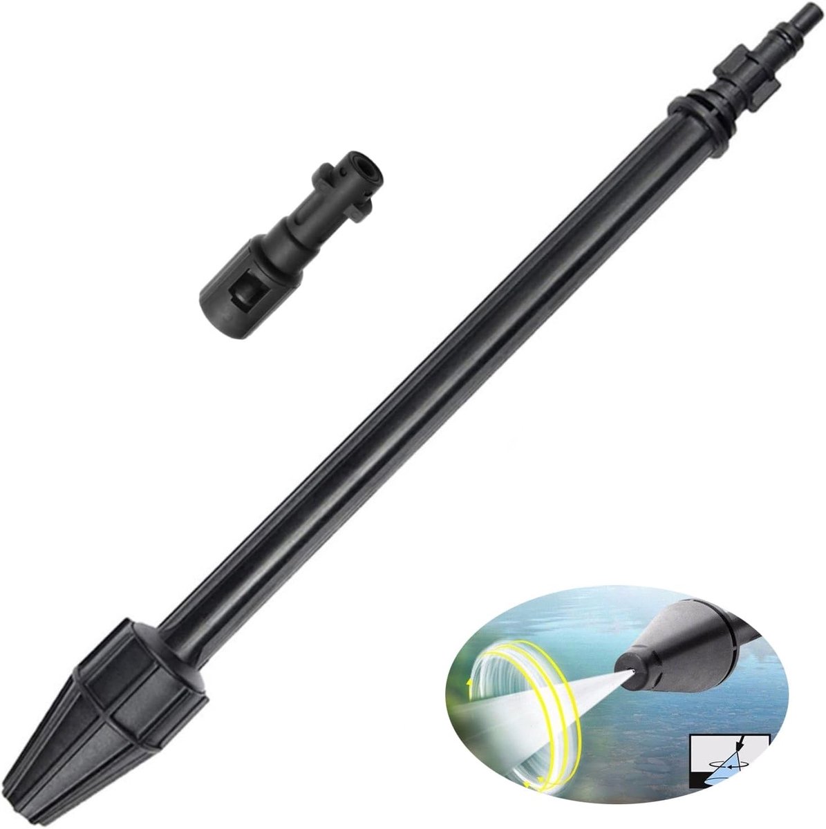 Hogedrukspuit Turbo Verlengstuk met Spuitlans voor K2 K7 Series - Perfect voor Reinigen, Tuinonderhoud en Auto's