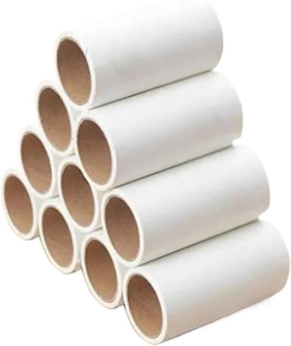 Pluisroller - Kledingroller haarverwijderaar - Huisdierhaar verwijderen - Herbruikbaar en wasbaar - 10 cm - Wit