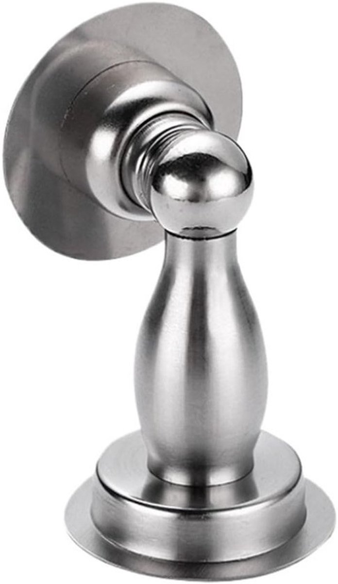 Magnetische Deurstopper - Deuropvanger Deurhouder - Deur Open Houden - Roestvrij Staal - 15x15x15 cm - Zilver