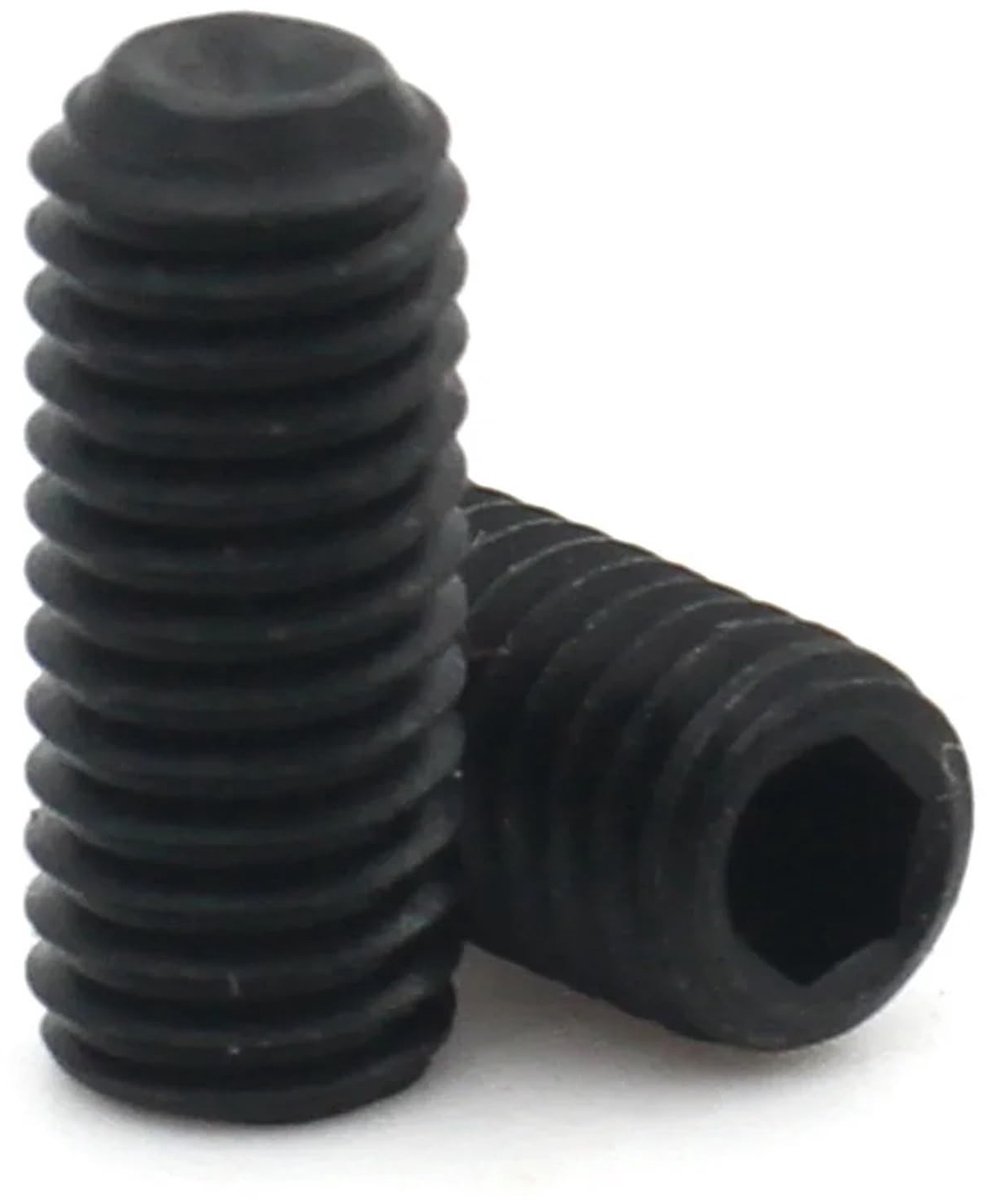 DIN916 Stelschroef M1.6 M2 M3 M4 - Koolstofstaal en roestvrij staal - 50 stuks