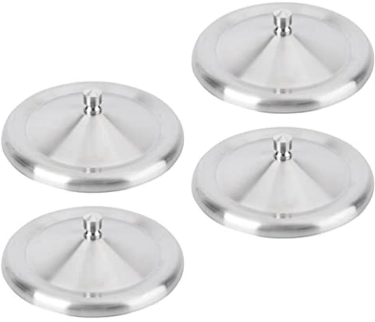 4 Stuks Roestvrijstalen Bekerdeksels - Herbruikbaar 10 cm Antilek Hoes