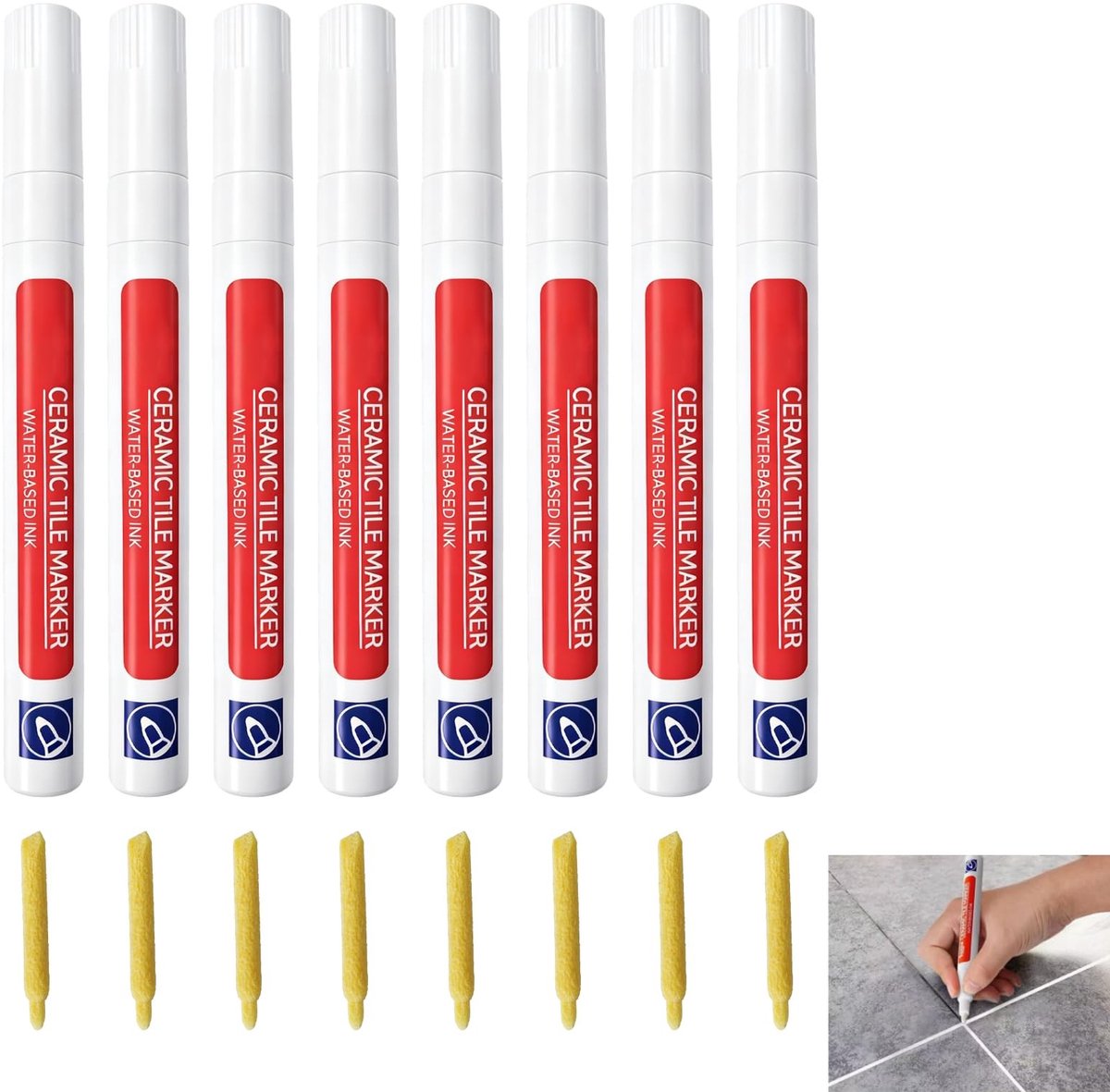 Voegenstift Wit - 8 Stuks Voor Tegels