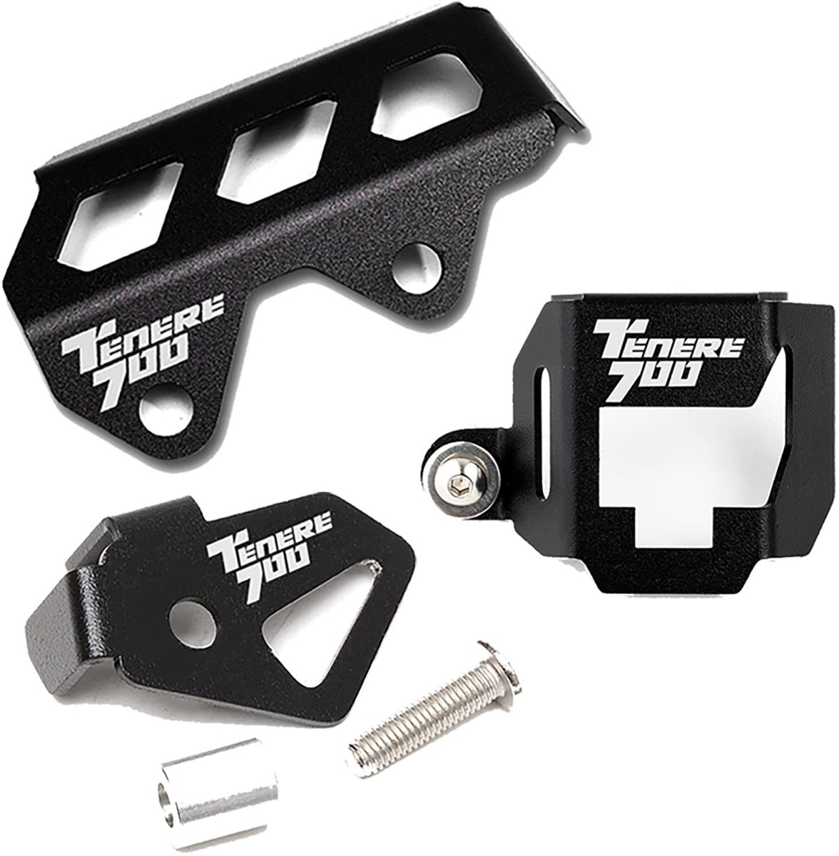 Motorfiets Accessoires Achterrem Vloeistofreservoir + ABS Sensor Bescherming - Zwart