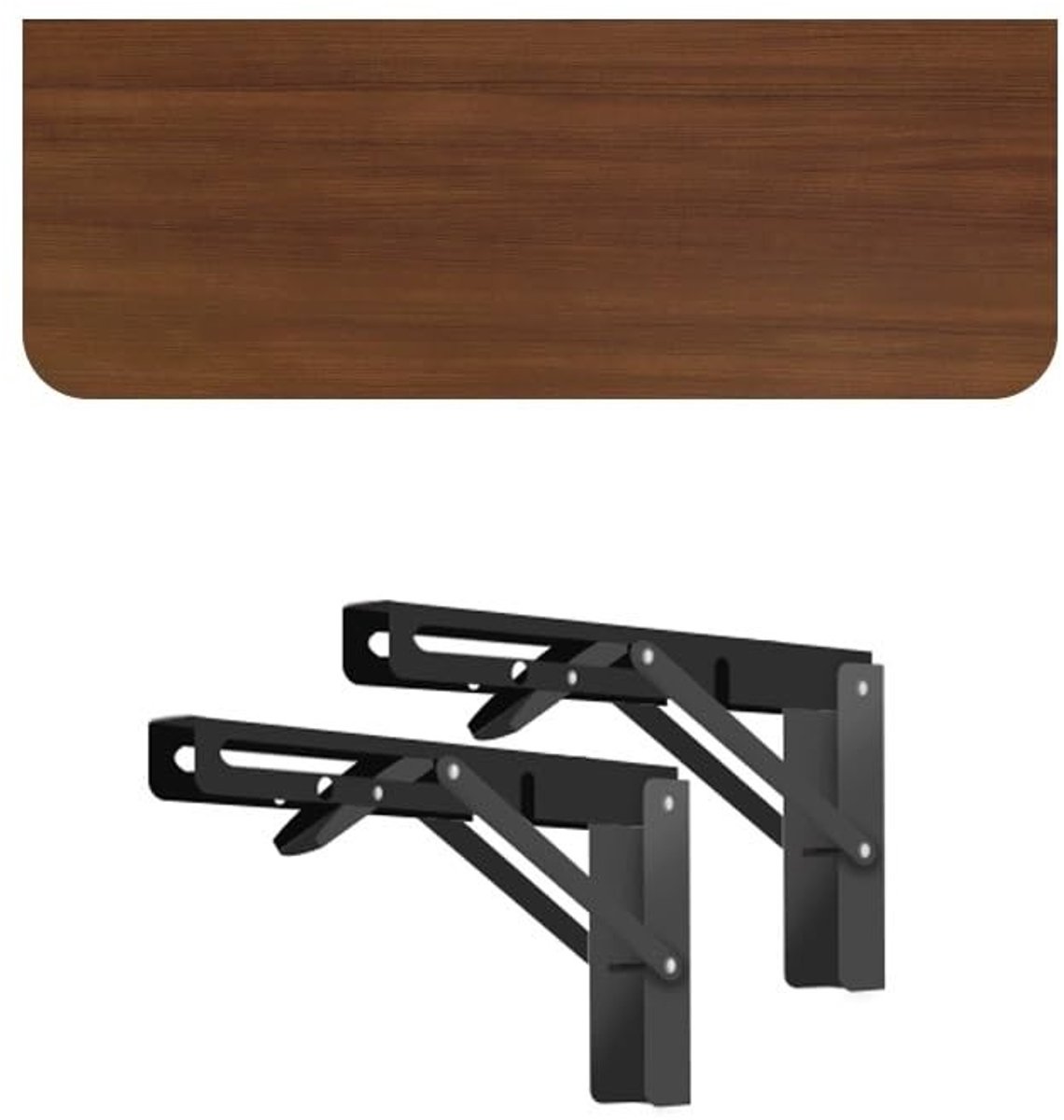 Opvouwbare wandgemonteerde wastafel - Bruin 20 x 100 cm