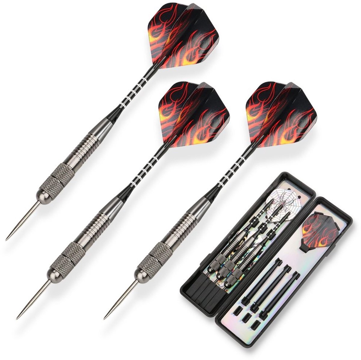Set van 3 Darts - Tungsten Staal met Aluminium Schachten