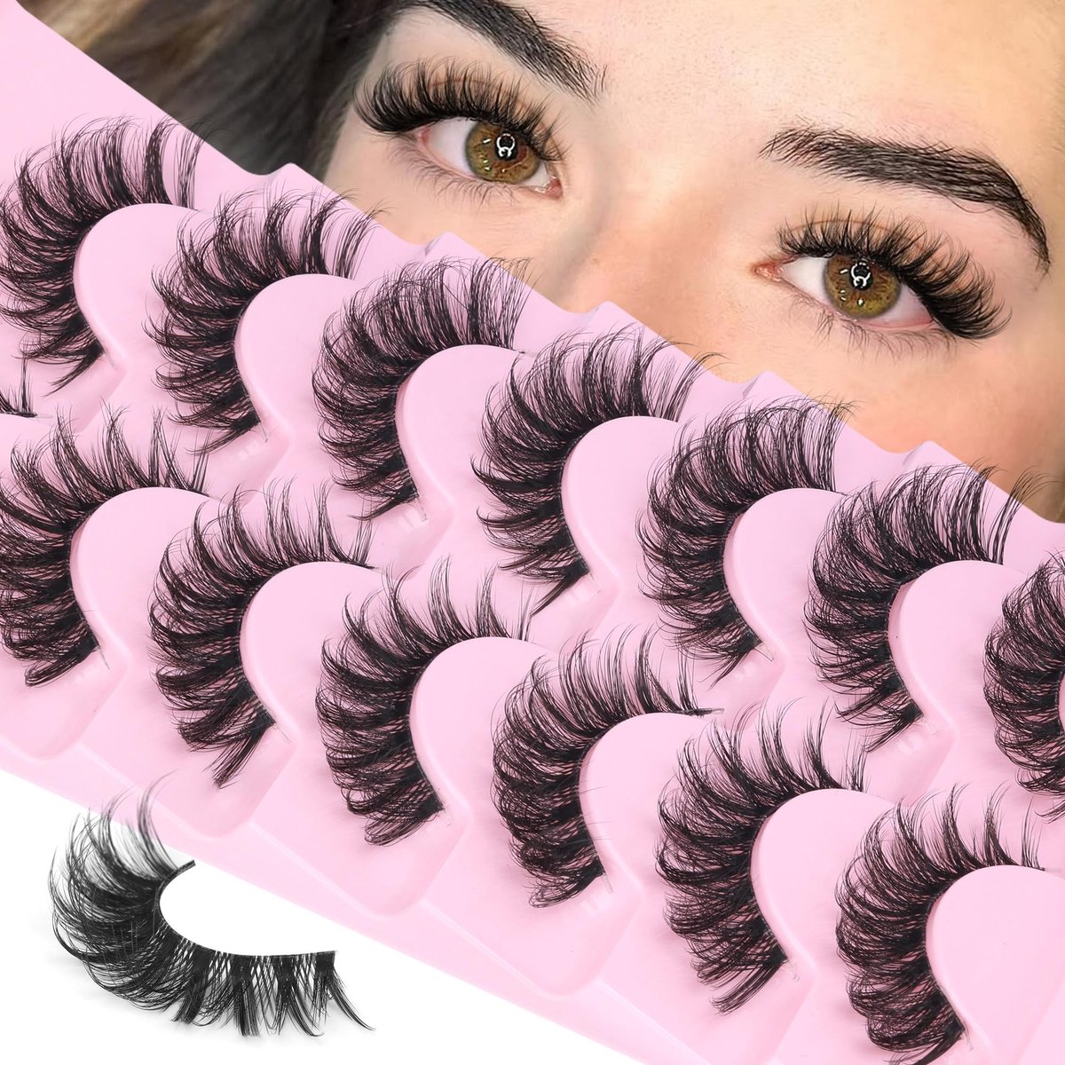 Valse Wimpers met Natuurlijke Look - 15MM D Curvature - 7 Paar