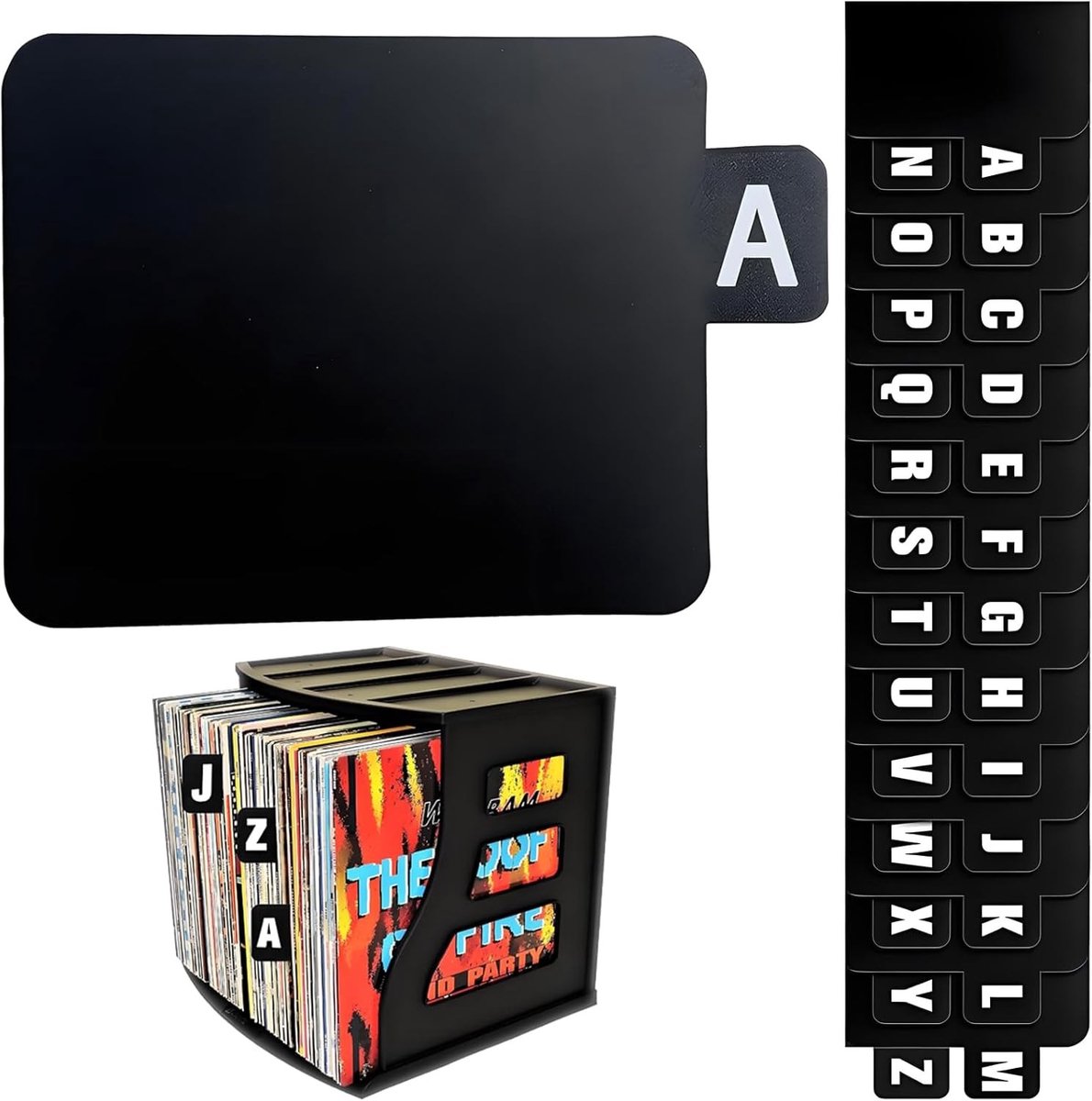 26 Stuks Vinyl Platen Scheiders, A-Z Alphabetische Organisator voor Albums, CD's en DVD's, Ideaal voor Archiveren en Ordenen