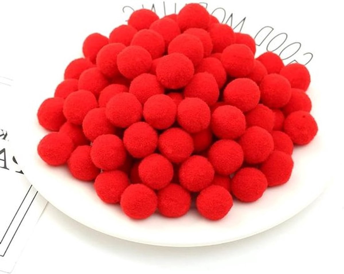 Gekleurde Fluffy Pompoms - 48 Stuks van 40 mm voor Creatieve Knutselprojecten, Decoratie en DIY Crafts