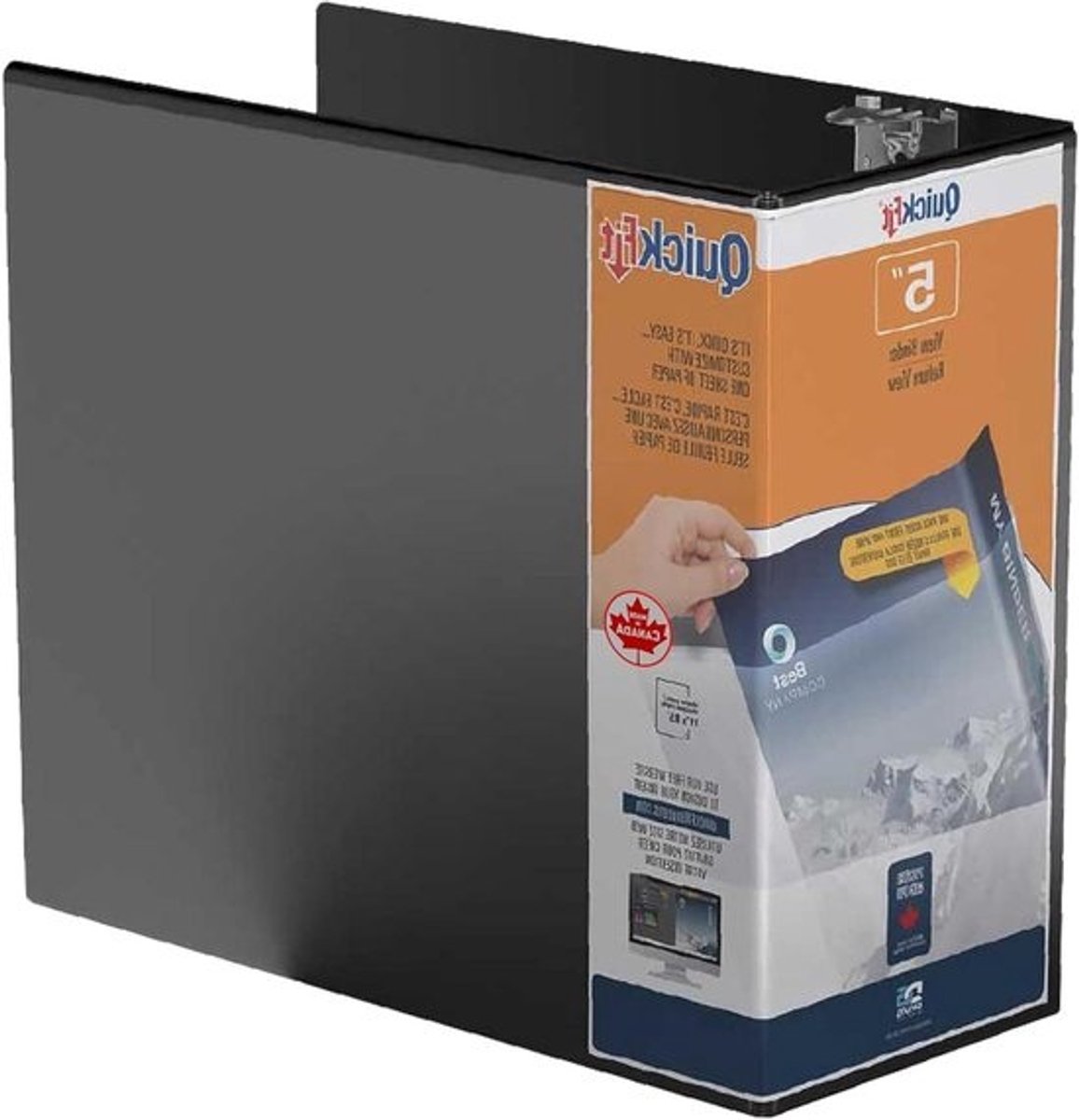 View Binder - Ringmap Map - Documenten Organiseren - Uniek Overlay Ontwerp - 5 inch - Zwart