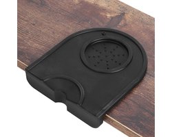 Siliconen Tamper Mat voor Koffie, 12.5 x 14 cm, Ideaal voor Barista, Thuisgebruik en Cafés, Zwart