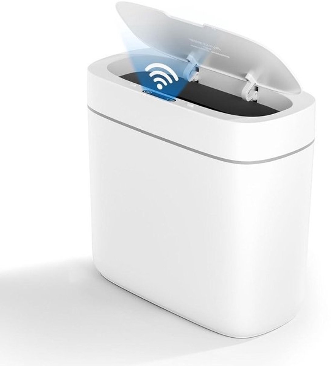 Prullenbak met Sensor - Afvalbak Slim - Hygiënisch Afval - Contactloos Openen - 35 Gallon - Wit