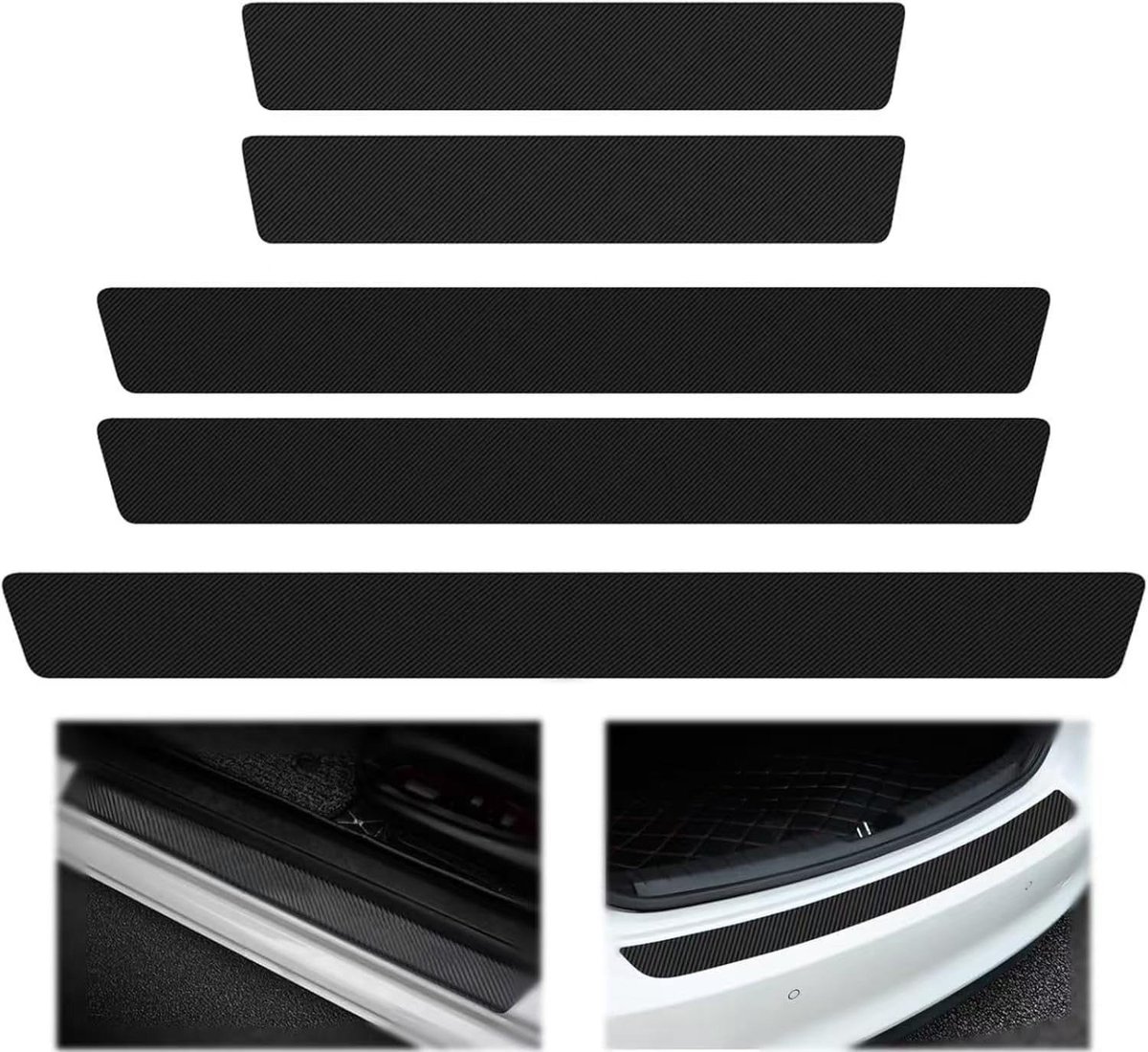 Auto Dorpelbeschermer Set van 5 - Carbonvezel voor Citroën C5 X