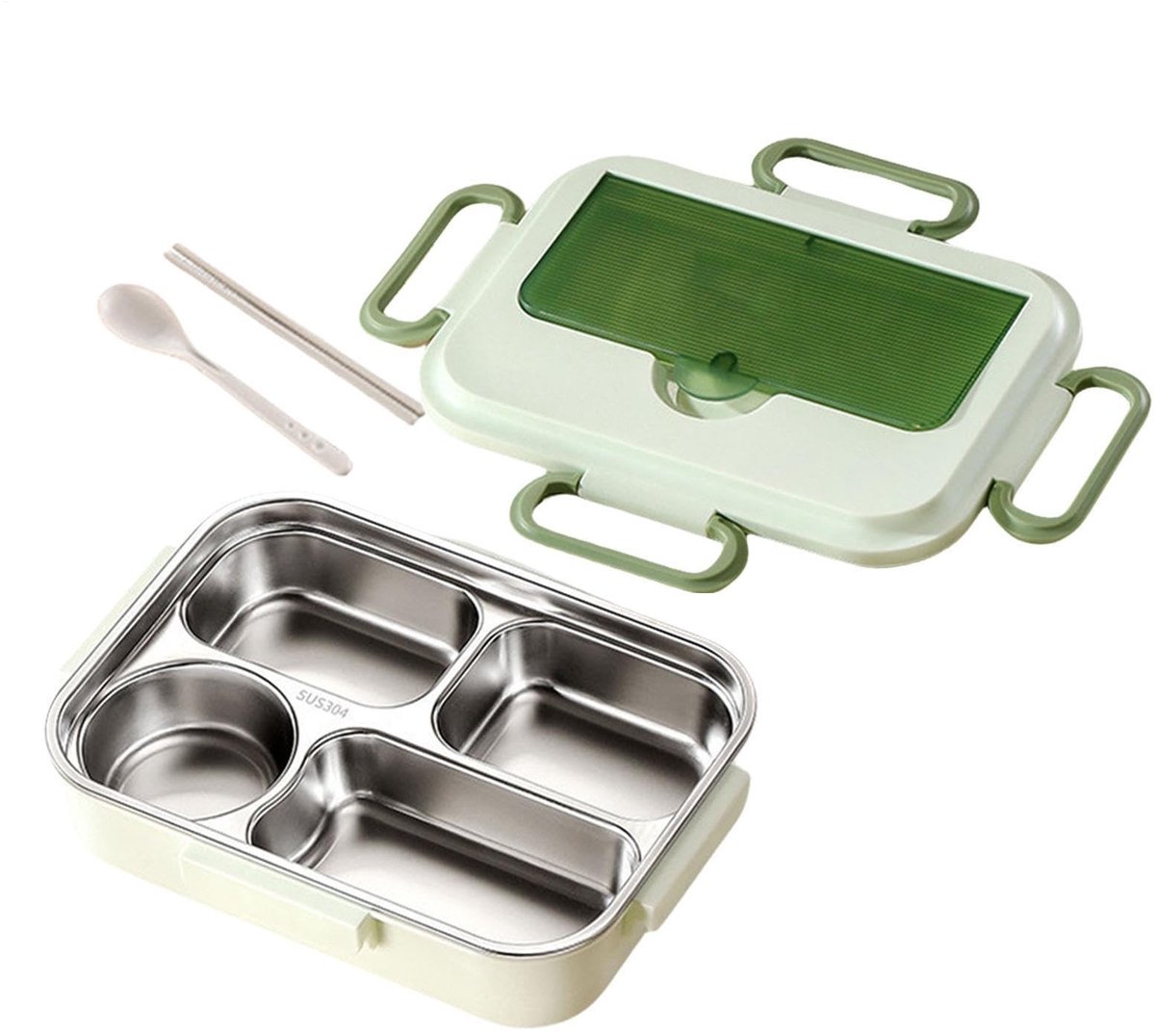 Geïsoleerde Lunchbox - Draagbare Lunchtas Groen 1.5l